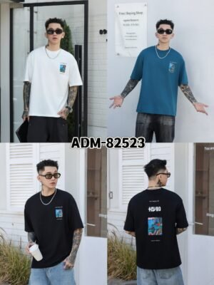 ADM New Custom Jacquard Cotton T-shirt 82523 - 200gsm Premium Streetwear | Wholesale (3 Colors)