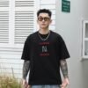 ADM New Raised Bridge Embroidery T-shirt 82557 - 200gsm Premium Cotton | Streetwear Wholesale (3 Colors) - ​​Black