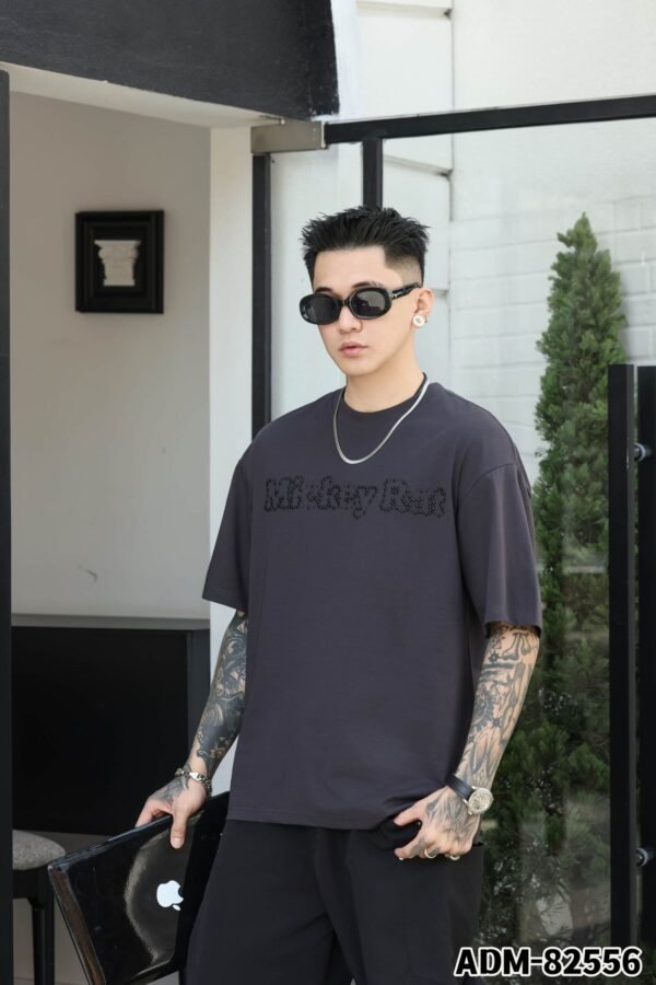 ADM New Crystal Embellished Cotton T-shirt 82556 - 200gsm Premium Streetwear | Wholesale (3 Colors) - Image 10