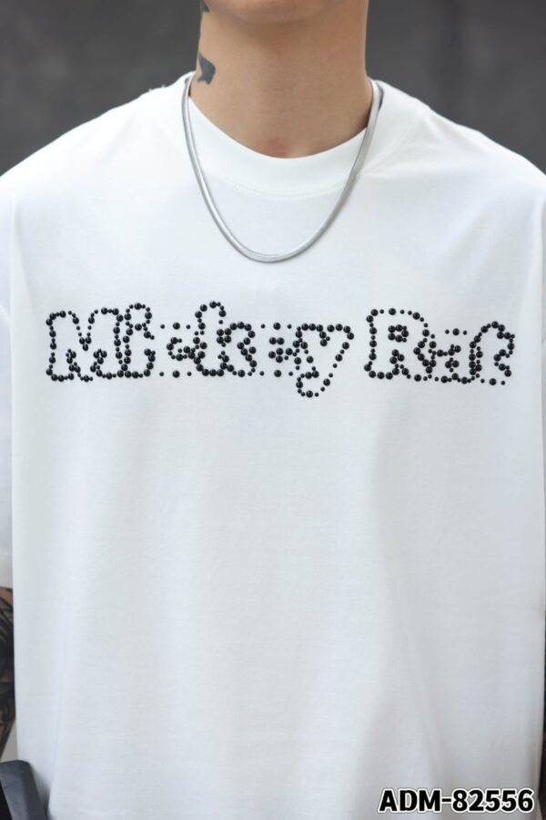 ADM New Crystal Embellished Cotton T-shirt 82556 - 200gsm Premium Streetwear | Wholesale (3 Colors) - Image 8
