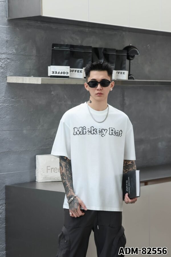 ADM New Crystal Embellished Cotton T-shirt 82556 - 200gsm Premium Streetwear | Wholesale (3 Colors) - Image 5