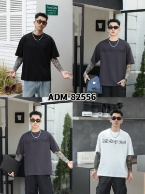 ADM New Crystal Embellished Cotton T-shirt 82556 - 200gsm Premium Streetwear | Wholesale (3 Colors)
