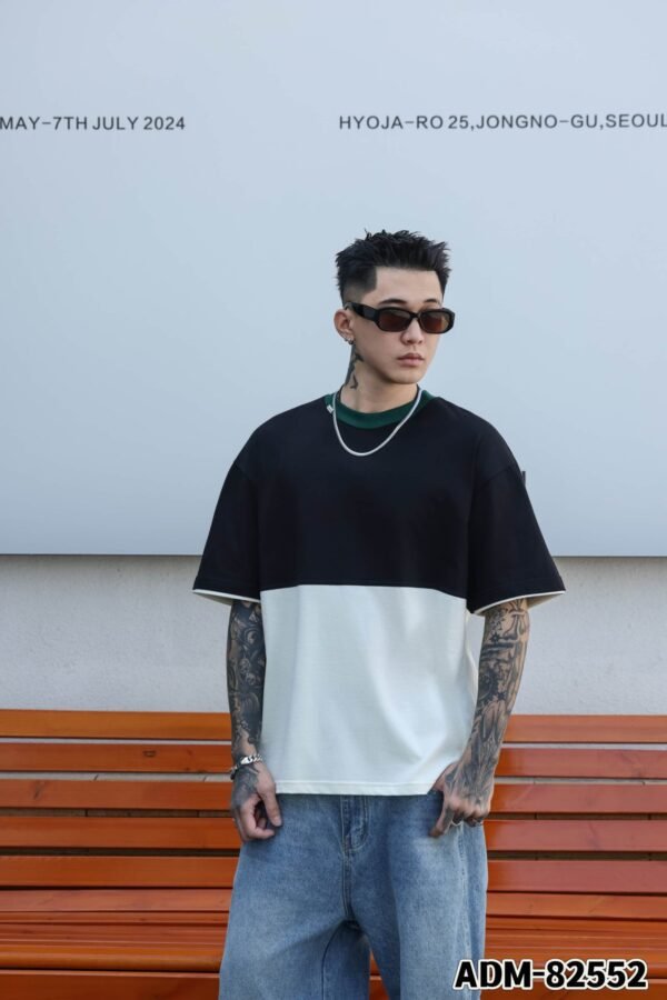 ADM New Color Block Raglan T-shirt 82552 - 200gsm Premium Cotton | Streetwear Wholesale (3 Colors) - Image 6