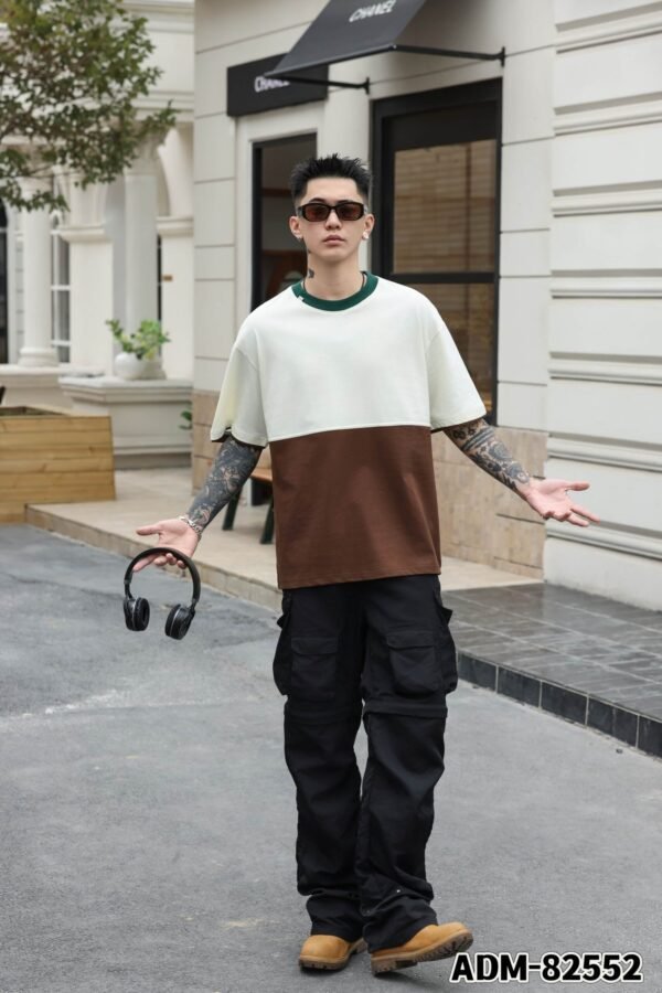ADM New Color Block Raglan T-shirt 82552 - 200gsm Premium Cotton | Streetwear Wholesale (3 Colors) - Image 2