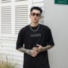 ADM New Deconstructed Cotton T-shirt 82527 - 200gsm Premium Streetwear | Wholesale (5 Colors) - ​​Black
