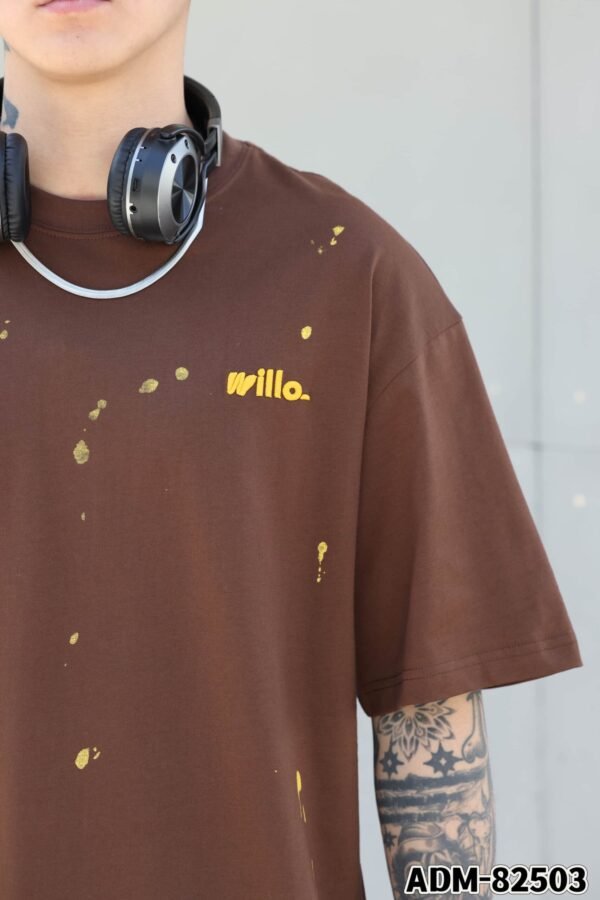 ADM New 3D Embroidered Splatter T-shirt 82503 - 200gsm Cotton | Urban Streetwear Wholesale (4 Colors) - Image 11