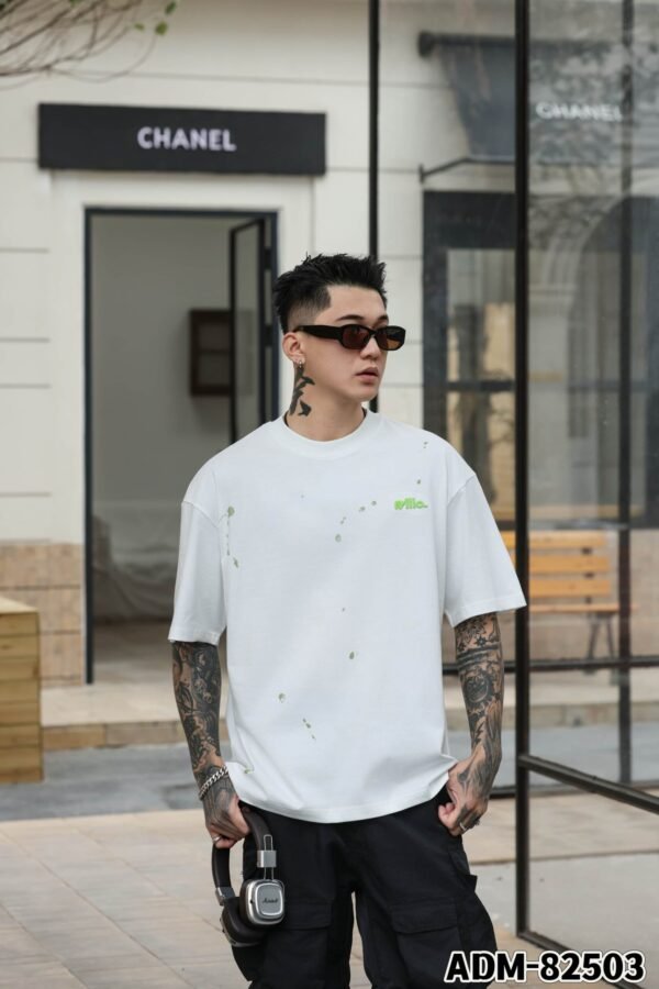 ADM New 3D Embroidered Splatter T-shirt 82503 - 200gsm Cotton | Urban Streetwear Wholesale (4 Colors) - Image 6