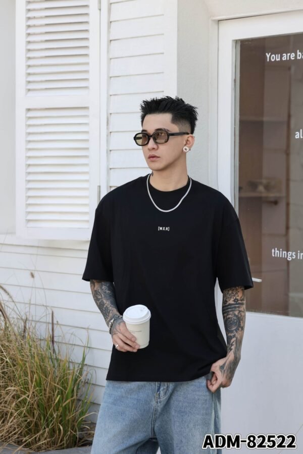 ADM New Structured Design Cotton T-shirt 82522 - 200gsm Premium Streetwear | Wholesale (4 Colors) - Image 9