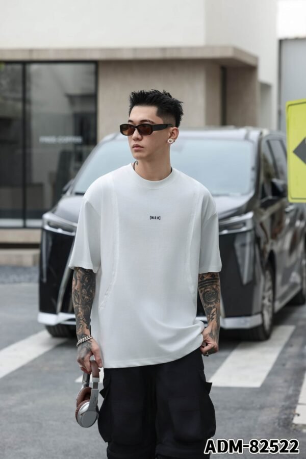 ADM New Structured Design Cotton T-shirt 82522 - 200gsm Premium Streetwear | Wholesale (4 Colors) - Image 3