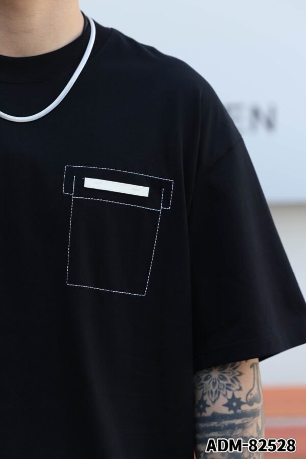 ADM New Embroidered Pocket T-shirt 82528 - 200gsm Premium Cotton | Streetwear Wholesale (4 Colors) - Image 8