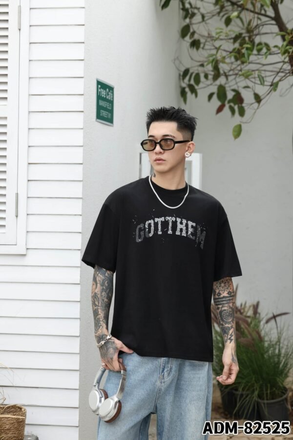 ADM New Flocked Foam Print T-shirt 82525 - 200gsm Premium Cotton | Streetwear Wholesale (4 Colors) - Image 10