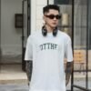 ADM New Flocked Foam Print T-shirt 82525 - 200gsm Premium Cotton | Streetwear Wholesale (4 Colors) - White