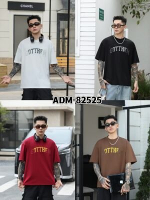 ADM New Flocked Foam Print T-shirt 82525 - 200gsm Premium Cotton | Streetwear Wholesale (4 Colors)