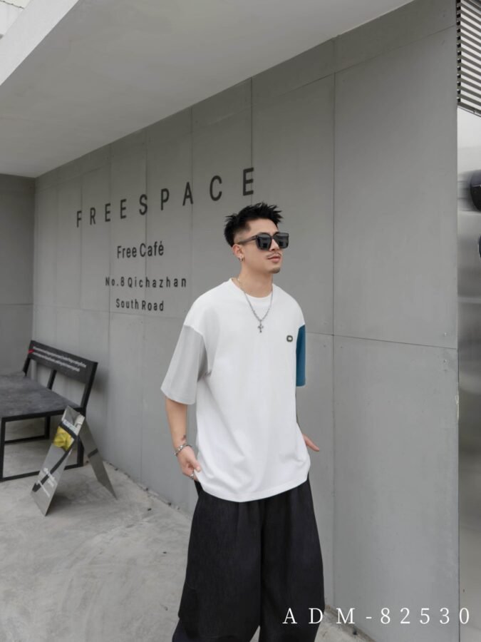 ADM New Contrast Sleeve Cotton T-shirt 82530 - 200gsm Premium Streetwear | Wholesale (3 Colors) - Image 13