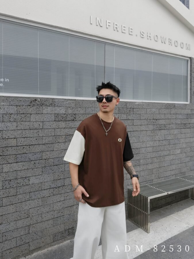 ADM New Contrast Sleeve Cotton T-shirt 82530 - 200gsm Premium Streetwear | Wholesale (3 Colors) - Image 8