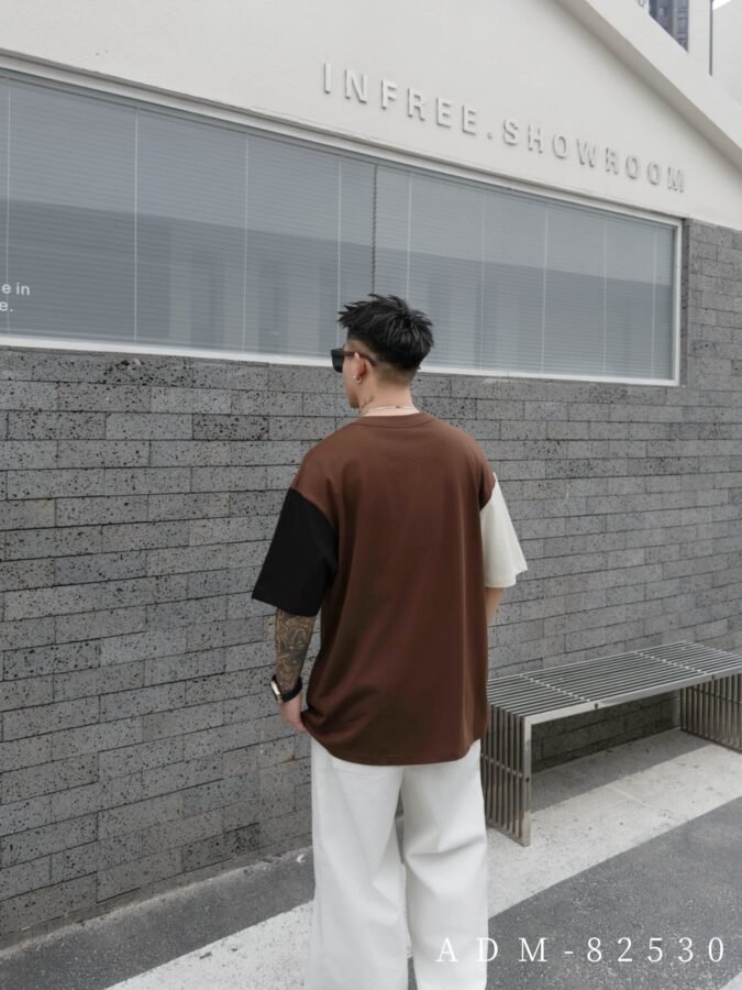 ADM New Contrast Sleeve Cotton T-shirt 82530 - 200gsm Premium Streetwear | Wholesale (3 Colors) - Image 6