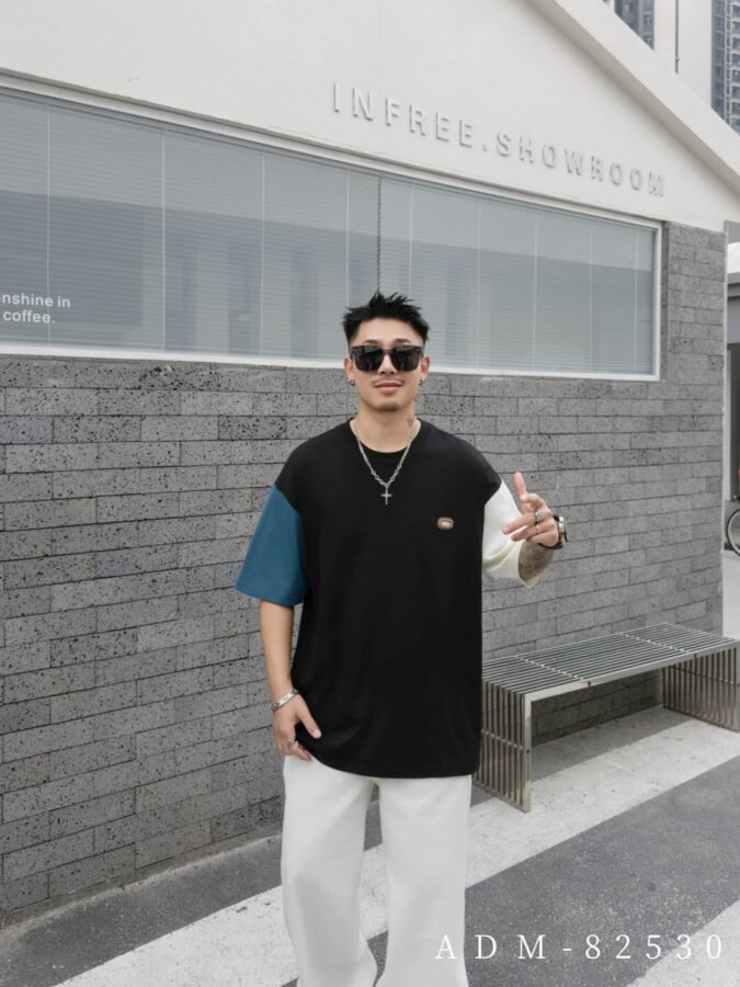 ADM New Contrast Sleeve Cotton T-shirt 82530 - 200gsm Premium Streetwear | Wholesale (3 Colors) - Image 5
