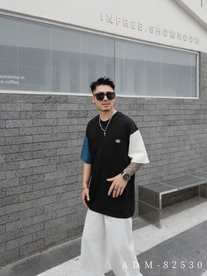 ADM New Contrast Sleeve Cotton T-shirt 82530 - 200gsm Premium Streetwear | Wholesale (3 Colors) - Image 4