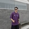 ADM New Burnout Effect Cotton T-shirt 82533 - 200gsm Premium Streetwear | Wholesale (4 Colors) - Purple