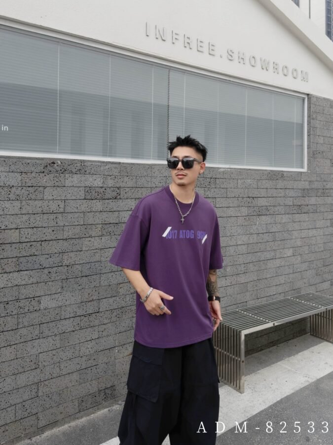 ADM New Burnout Effect Cotton T-shirt 82533 - 200gsm Premium Streetwear | Wholesale (4 Colors) - Image 16