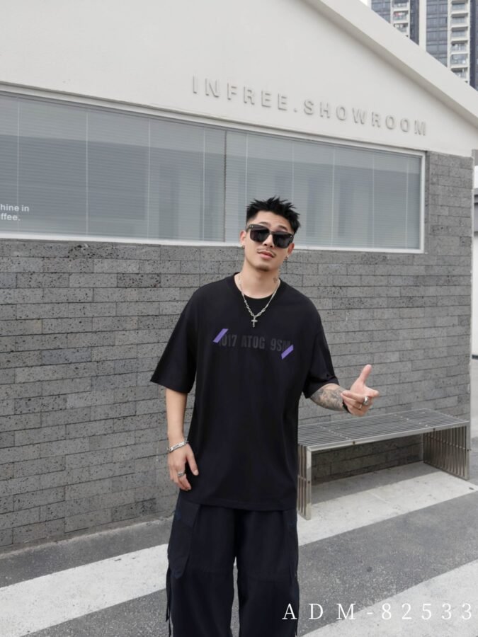 ADM New Burnout Effect Cotton T-shirt 82533 - 200gsm Premium Streetwear | Wholesale (4 Colors) - Image 5