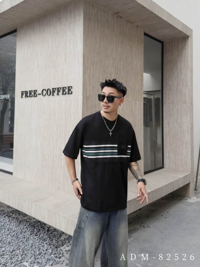 ADM New Contrast Stripe Raglan T-shirt 82526 - 200gsm Premium Cotton | Streetwear Wholesale (3 Colors) - Image 13