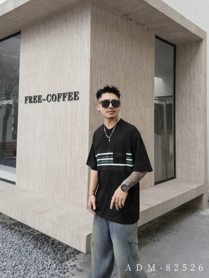 ADM New Contrast Stripe Raglan T-shirt 82526 - 200gsm Premium Cotton | Streetwear Wholesale (3 Colors) - Image 11