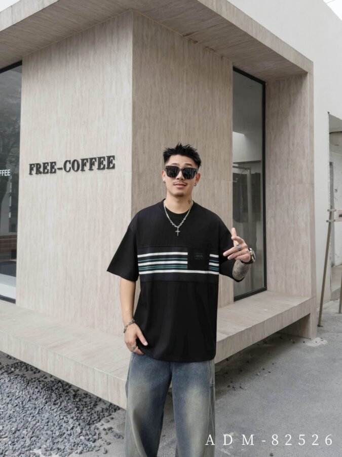 ADM New Contrast Stripe Raglan T-shirt 82526 - 200gsm Premium Cotton | Streetwear Wholesale (3 Colors) - Image 10