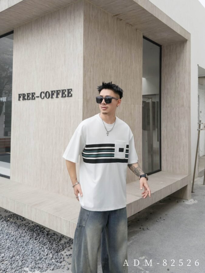 ADM New Contrast Stripe Raglan T-shirt 82526 - 200gsm Premium Cotton | Streetwear Wholesale (3 Colors) - Image 9