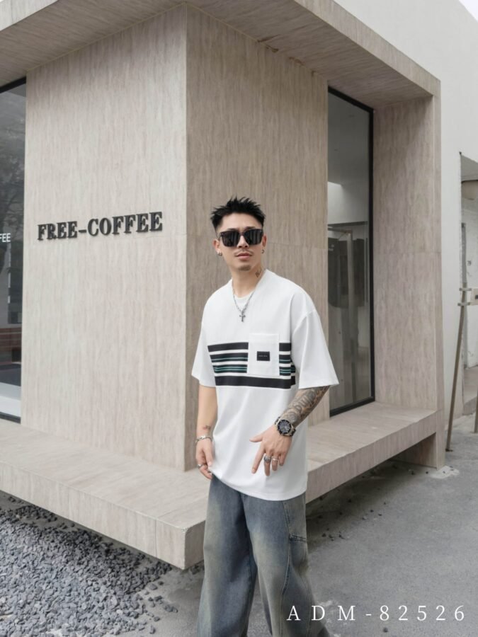 ADM New Contrast Stripe Raglan T-shirt 82526 - 200gsm Premium Cotton | Streetwear Wholesale (3 Colors) - Image 6