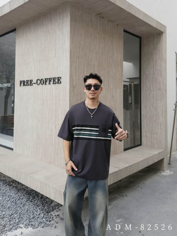 ADM New Contrast Stripe Raglan T-shirt 82526 - 200gsm Premium Cotton | Streetwear Wholesale (3 Colors) - Image 5