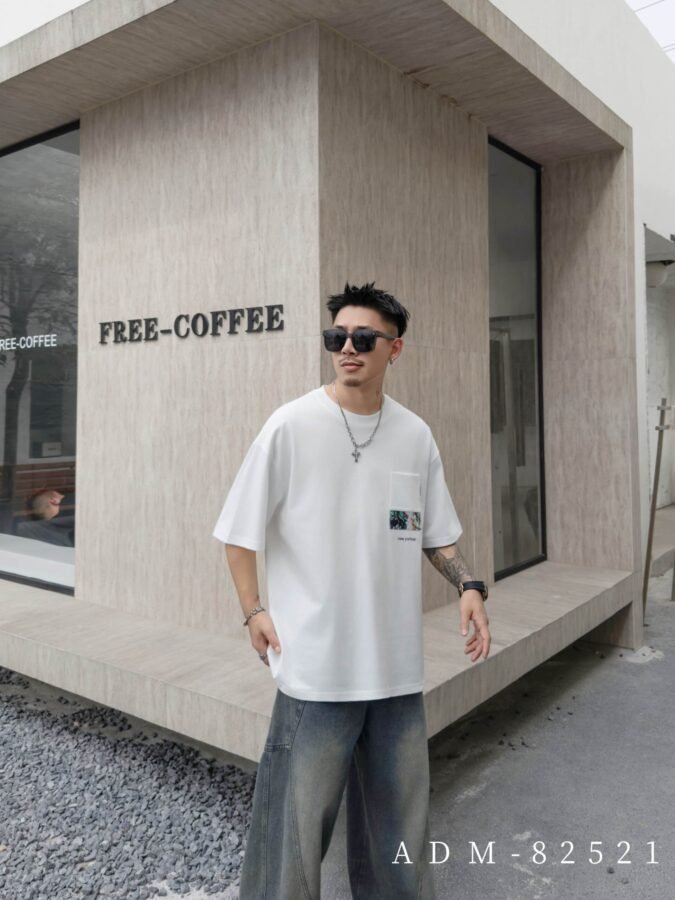 ADM New Patchwork Cotton T-shirt 82521 - 200gsm Premium Streetwear | Wholesale (4 Colors) - Image 10