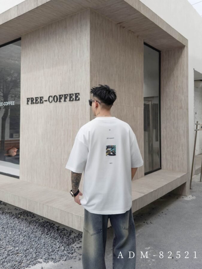 ADM New Patchwork Cotton T-shirt 82521 - 200gsm Premium Streetwear | Wholesale (4 Colors) - Image 9
