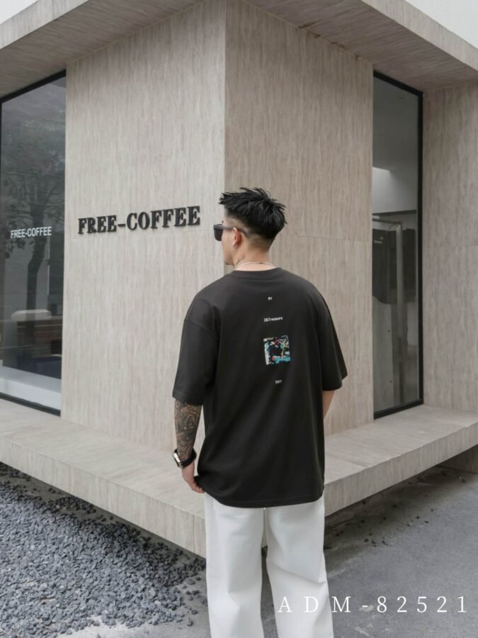 ADM New Patchwork Cotton T-shirt 82521 - 200gsm Premium Streetwear | Wholesale (4 Colors) - Image 6