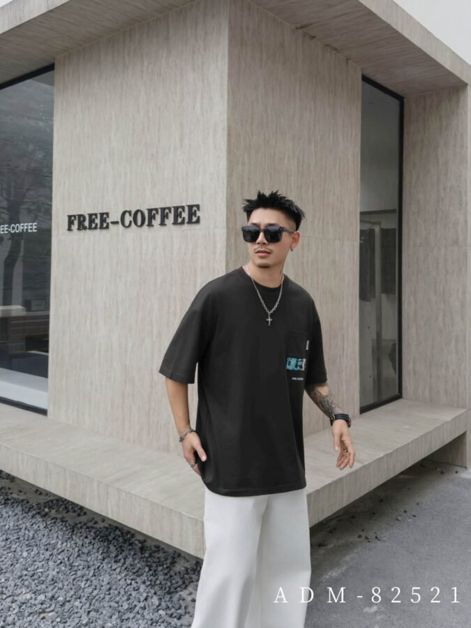 ADM New Patchwork Cotton T-shirt 82521 - 200gsm Premium Streetwear | Wholesale (4 Colors) - Image 5