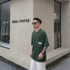 ADM New Patchwork Cotton T-shirt 82521 - 200gsm Premium Streetwear | Wholesale (4 Colors) - ​​Green​​