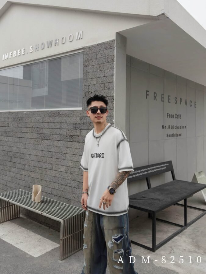 ADM New 3D Embroidery DTG Print T-shirt 82510 - 200gsm Premium Cotton | Streetwear Wholesale (5 Colors) - Image 18