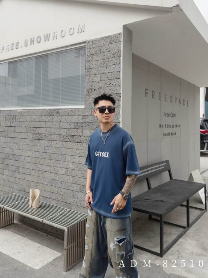 ADM New 3D Embroidery DTG Print T-shirt 82510 - 200gsm Premium Cotton | Streetwear Wholesale (5 Colors) - Image 11