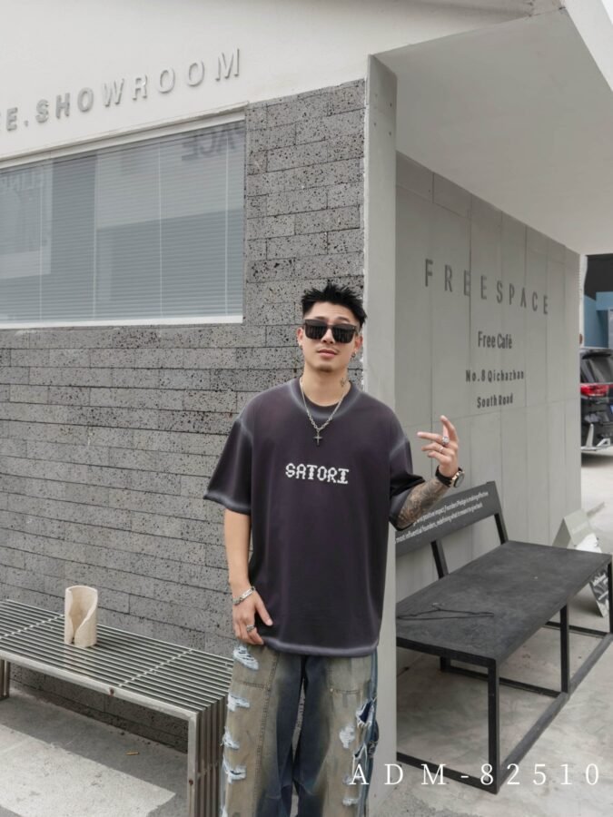 ADM New 3D Embroidery DTG Print T-shirt 82510 - 200gsm Premium Cotton | Streetwear Wholesale (5 Colors) - Image 9