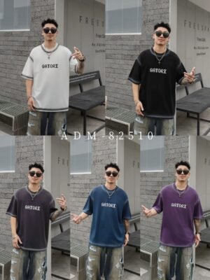 ADM New 3D Embroidery DTG Print T-shirt 82510 - 200gsm Premium Cotton | Streetwear Wholesale (5 Colors)