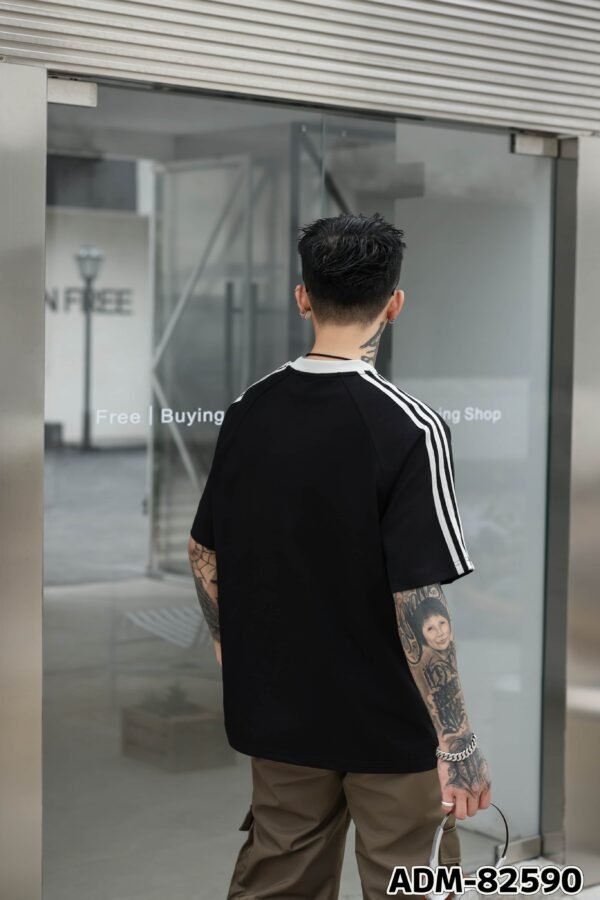 ADM New Contrast Stripe Raglan T-shirt 82590 - 260gsm Heavyweight Cotton | Streetwear Wholesale (3 Colors) - Image 5