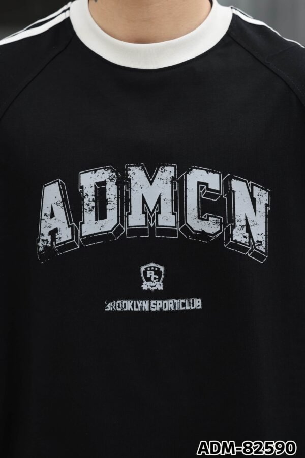 ADM New Contrast Stripe Raglan T-shirt 82590 - 260gsm Heavyweight Cotton | Streetwear Wholesale (3 Colors) - Image 6