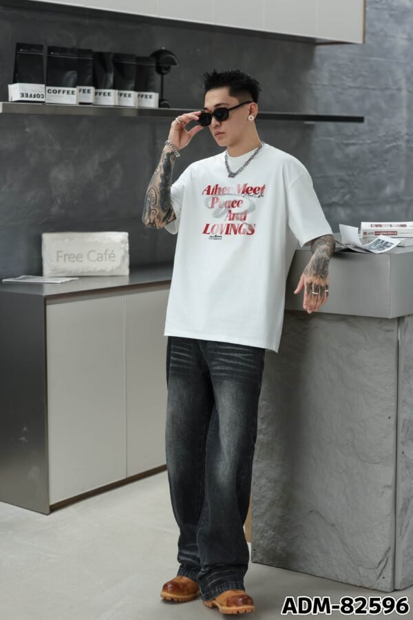 ADM New Vintage Wash Heavyweight T-shirt 82596 - 260gsm Premium Cotton | Streetwear Wholesale (4 Colors) - Image 15