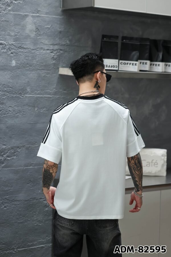 ADM New Contrast Stripe Raglan T-shirt 82595 - 260gsm Heavyweight Cotton | Streetwear Wholesale (3 Colors) - Image 8