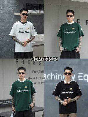 ADM New Contrast Stripe Raglan T-shirt 82595 - 260gsm Heavyweight Cotton | Streetwear Wholesale (3 Colors)