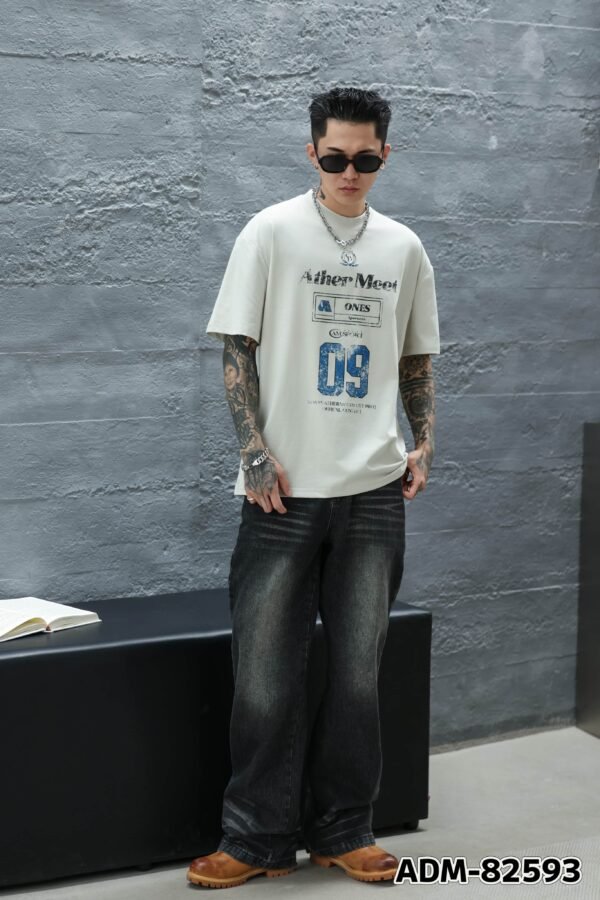 ADM New Vintage Wash Heavyweight T-shirt 82593 - 260gsm Premium Cotton | Streetwear Wholesale (3 Colors) - Image 7
