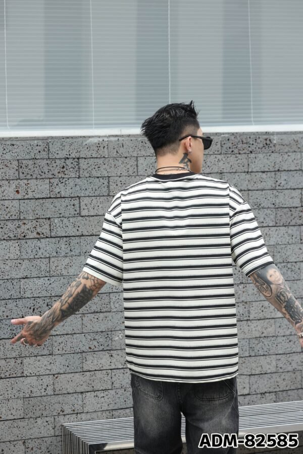 ADM New Frosted Stripe Cotton T-shirt 82585 - 200gsm Premium Streetwear | Wholesale (4 Colors) - Image 14