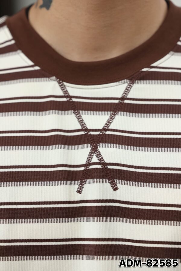 ADM New Frosted Stripe Cotton T-shirt 82585 - 200gsm Premium Streetwear | Wholesale (4 Colors) - Image 9