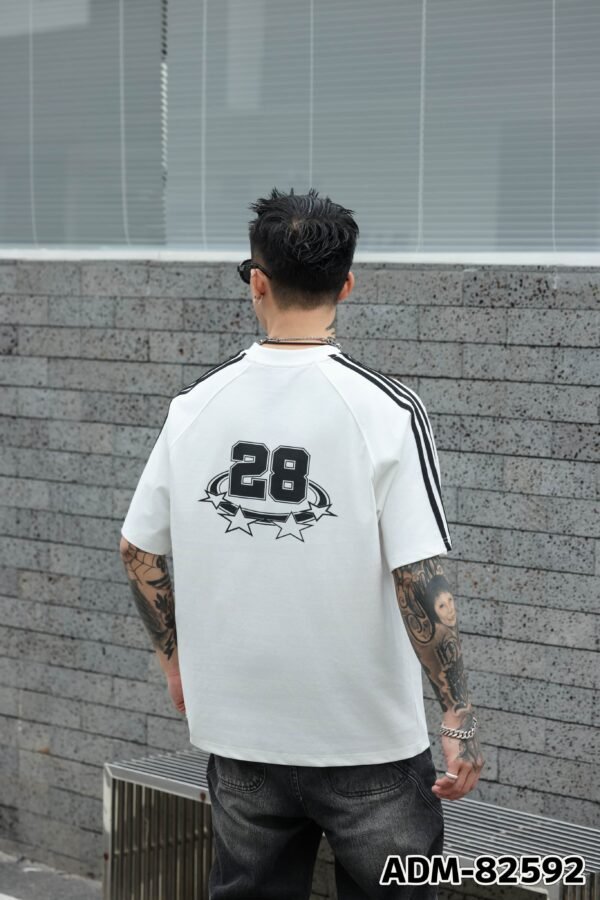 ADM New Contrast Stripe Raglan T-shirt 82592 - 260gsm Heavyweight Cotton | Streetwear Wholesale (4 Colors) - Image 13