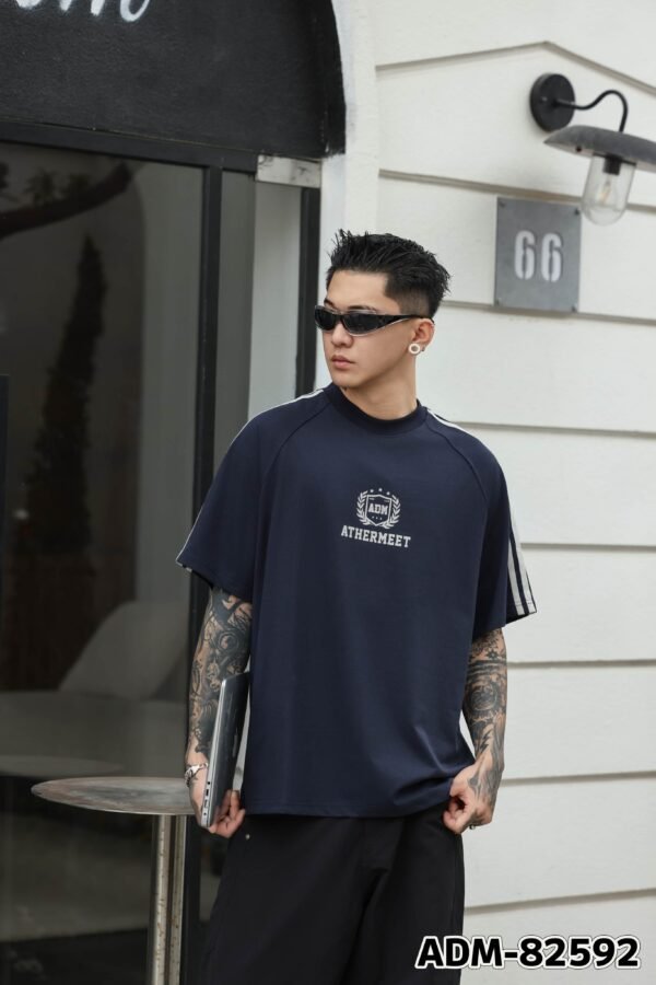 ADM New Contrast Stripe Raglan T-shirt 82592 - 260gsm Heavyweight Cotton | Streetwear Wholesale (4 Colors) - Image 10